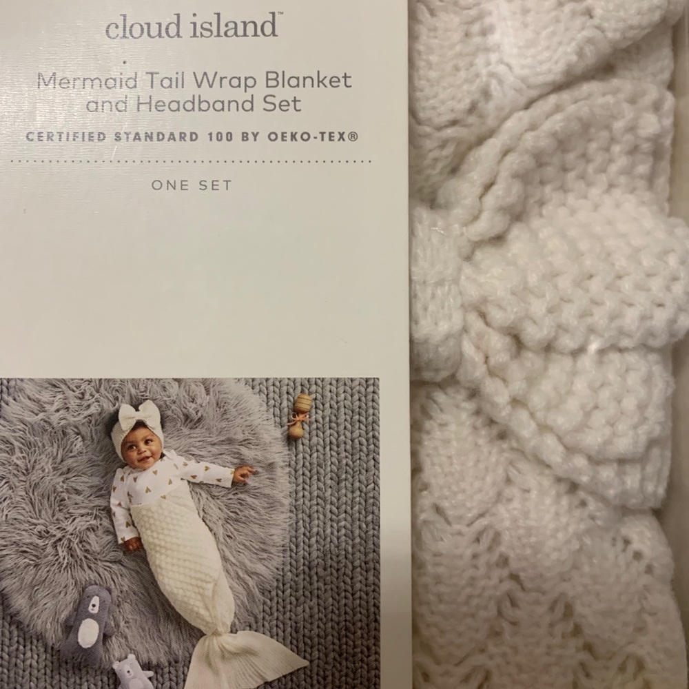 Cloud Island Crochet Mermaid Tail and Headwrap